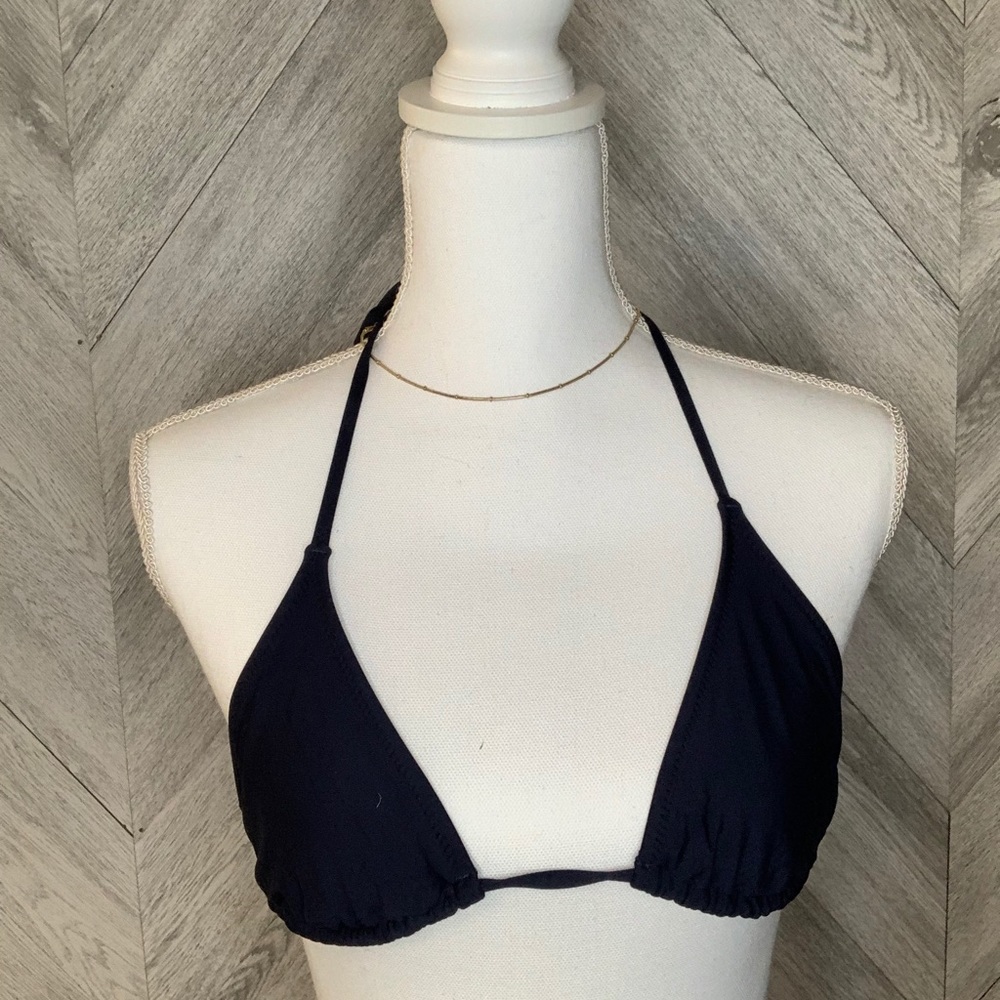 navy bathing suit top